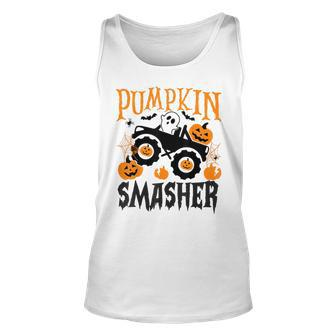 Pumpkin Smasher Monster Truck Halloween Night Tank Top | Mazezy