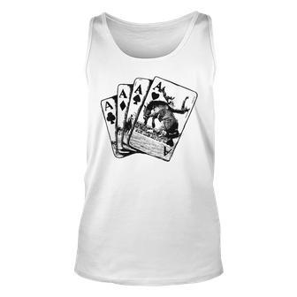 Punchy Cowboy Horsing Playing Cards Western Cowboy Rodeo Tank Top - Seseable