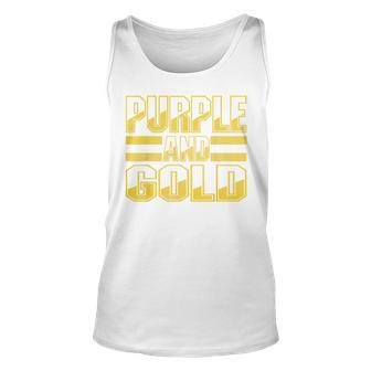 Purple & Gold Game Day Group For High School Football Tank Top - Seseable