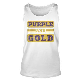 Purple And Gold Football Game Day Home Team Group Tank Top - Monsterry UK