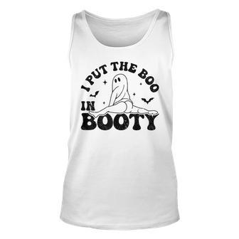 I Put The Boo In Booty Adult Joke Halloween Costume Tank Top | Mazezy