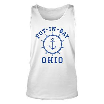 Put In Bay Ohio Anchor Ship Wheel Sailing Ship Unisex Tank Top | Mazezy