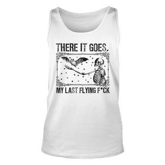 There It Goes My Last Flying F Skeletons Halloween Tank Top | Mazezy