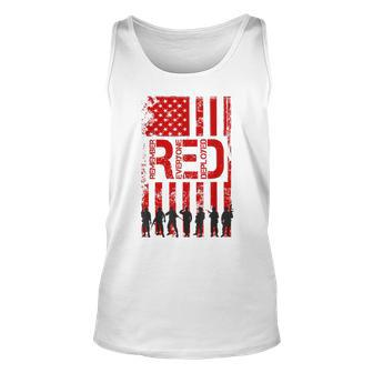 Red Friday Remember Everyone Deployed Usa Flag 4Th Of July Unisex Tank Top | Mazezy