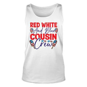 Red White And Blue Cousin Crew Cousin Crew Funny Gifts Unisex Tank Top | Mazezy