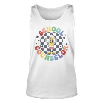 Retro Pencil School Counselor Back To School For Counselor Unisex Tank Top - Thegiftio UK