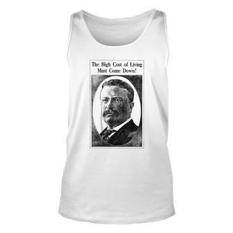 Retro Teddy Roosevelt Campaign Anti-Inflation Rough Rider Unisex Tank Top | Mazezy