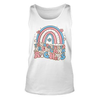 Retro Trans Rights Are Human Rights Conming Out Day Unisex Tank Top - Thegiftio UK