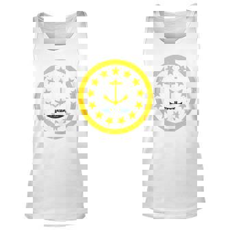 Rhode Island State Flag Emblem Roundel Rhode Island Pride Unisex Tank Top | Mazezy