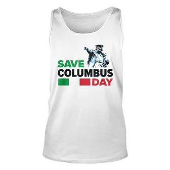 Save Columbus Day - Italian Pride Unisex Tank Top | Mazezy