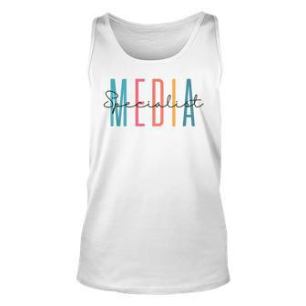 School Librarian Library Squad Media Specialist Unisex Tank Top - Seseable