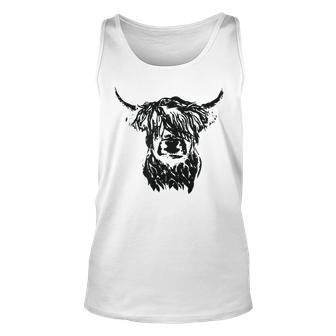 Scottish Highland Cow Funny Farmer Saying Cattle Lover Unisex Tank Top | Mazezy