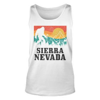 Sierra Nevada Bigfoot California Mountains Vintage Hiking Unisex Tank Top | Mazezy
