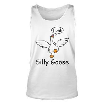 Silly Goose On The Loose Saying Honk Goose University Tank Top | Mazezy