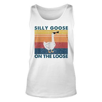 Silly Goose On The Loose Saying Goose University Tank Top | Mazezy