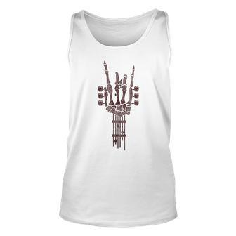 Skeleton Guitar Music Lover Rock And Roll Halloween Tank Top - Monsterry AU