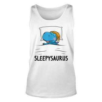 Sleepysaurus Nigh Dinosaur Dino T-Rex Nightgown Sleep Tank Top - Seseable
