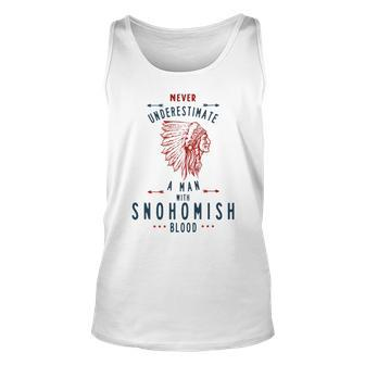 Snohomish Native American Indian Man Never Underestimate Unisex Tank Top - Seseable