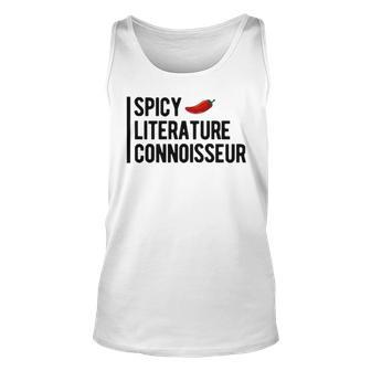 Spicy Literature Connoisseur Smut Book Spice Reader Bookworm Tank Top | Mazezy