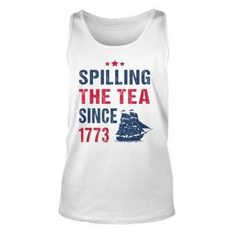 Spilling The Tea Since 1773 Slogan For Patriotic Pride Party Patriotic Tank Top | Mazezy
