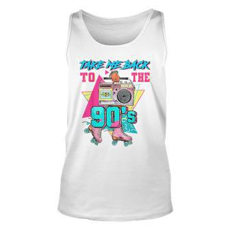 Take Me Back To The 90S Roller Skate Girl Unisex Tank Top | Mazezy