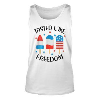 Tasted Like Freedom 4Th Of Jully Freedom Funny Gifts Unisex Tank Top | Mazezy