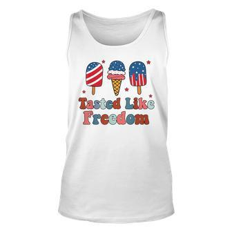 Tasted Like Freedom Independence DayIce Creams 4Th Of July Unisex Tank Top | Mazezy