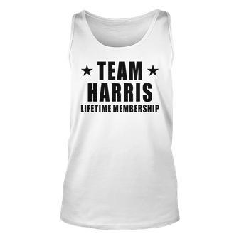 Team Harris Lifetime Membership Funny Family Last Name Unisex Tank Top | Mazezy