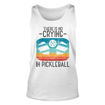 Theres No Crying In Pickleball Paddle Sport Pickleball Unisex Tank Top - Seseable
