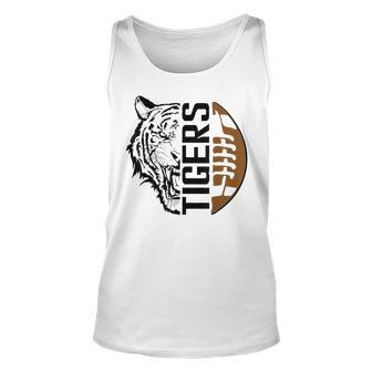 Tigers Swash School Spirit Orange Black Football Sports Fan Tank Top | Mazezy