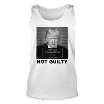 Trump Hot Not Guilty 45-47 President Trump Arrest Tank Top - Monsterry