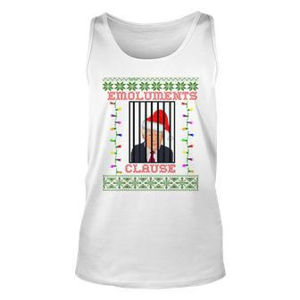 Ugly Christmas Sweater Emoluments Clause Tank Top - Monsterry DE