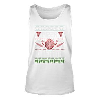 Ugly Christmas Sweater Let There Be Pizza On Earth Tank Top | Mazezy CA
