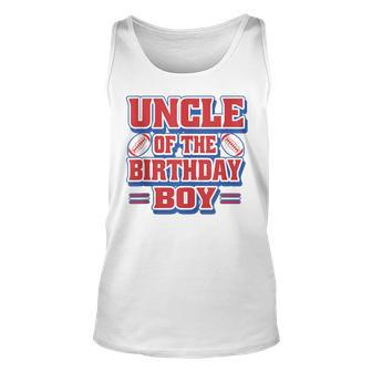 Uncle Football Birthday Boy Family Baller B-Day Party Unisex Tank Top | Mazezy