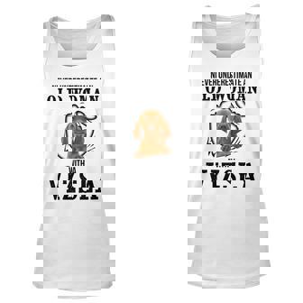 Never Underestimate An Old Woman With A Vizsla Old Woman Tank Top | Mazezy