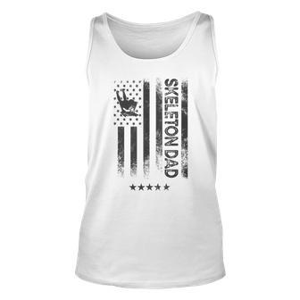Usa American Flag - Skeleton Dad Funny Gifts For Dad Unisex Tank Top | Mazezy