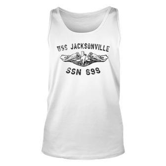 Uss Jacksonville Ssn 699 Submarine Badge Vintage Unisex Tank Top - Thegiftio UK