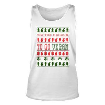 Vegan Christmas Ugly Christmas Sweater Tank Top | Mazezy