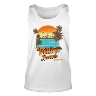 Venice Beach California Summer Vacation Palm Trees Sunset California And Merchandise Tank Top | Mazezy