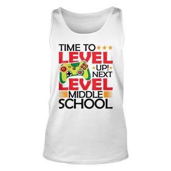 Video Gamer Graduation Time To Level Up Middle School Unisex Tank Top - Thegiftio UK