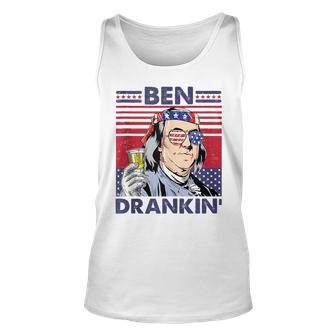 Vintage Ben Drankin 4Th Of July Drinking Presidents Drinking Tank Top | Mazezy