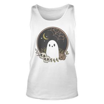 Vintage Ghost Autumn Fall Halloween Halloween Funny Gifts Unisex Tank Top | Mazezy