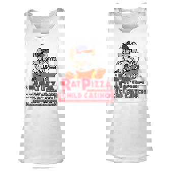 Vintage Mechanical Rat Pizza And Child Casino Funny Mouse Unisex Tank Top - Thegiftio UK