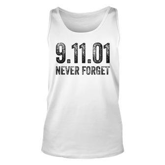 Vintage Never Forget Patriotic 911 American Retro Gift Unisex Tank Top | Mazezy