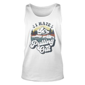 Vintage Truck Towing Boat Captain Funny I Hate Pulling Out Unisex Tank Top - Seseable