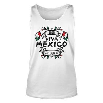 Viva Mexico September 16 1810 Mexican Independence Day Tank Top | Mazezy DE