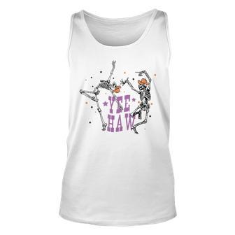 Western Cowboy Yee Haw Dancing Skeleton Yee Haw Howdy Tank Top - Seseable