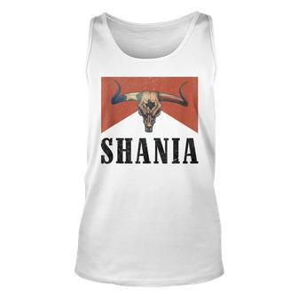 Western Shania First Name Punchy Cowboy Cowgirl Rodeo Style Unisex Tank Top - Seseable