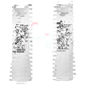 When Youre Dead Inside But Its Holiday Season Skeleton Unisex Tank Top | Mazezy