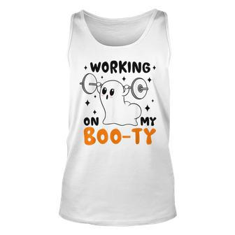 Working On My Booty Halloween Gym Ghost Boo-Ty Tank Top - Thegiftio UK